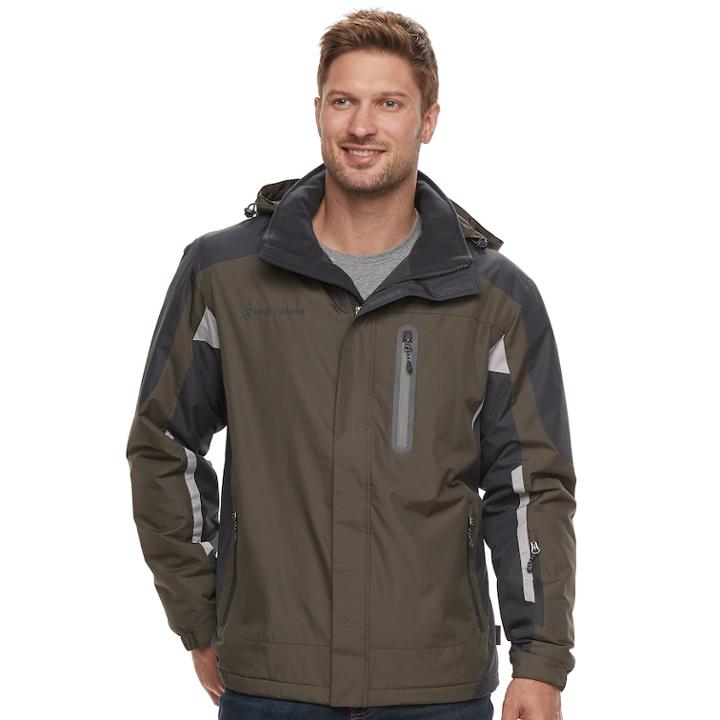 Men's Free Country Colorblock Hooded Jacket, Size: Xl, Green