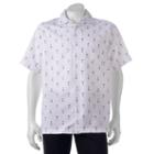 Men's Haggar Classic-fit Microfiber Easy-care Button-down Shirt, Size: Medium, White Oth
