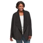 Plus Size Sonoma Goods For Life&trade; Sherpa Cardigan, Women's, Size: 3xl, Black