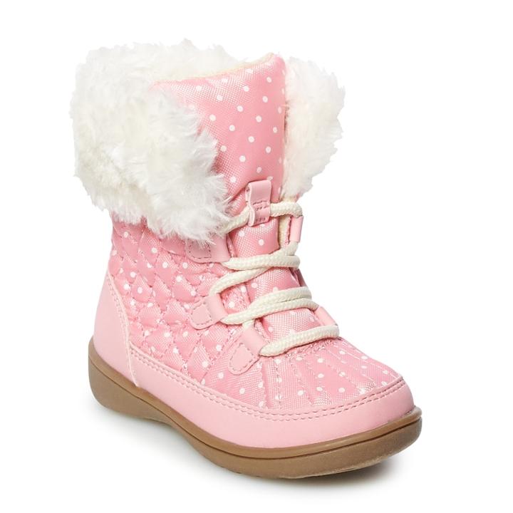 Carter's Mika Toddler Girls' Water Resistant Winter Boots, Size: 9 T, Pink