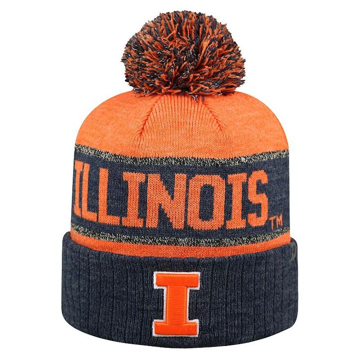 Adult Top Of The World Illinois Fighting Illini Below Zero Beanie, Blue (navy)