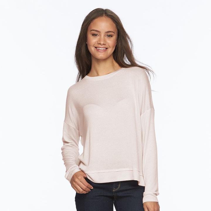 Juniors' Mudd&reg; Enveloped Back Top, Girl's, Size: Xl, Lt Beige