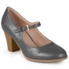 Journee Collection Jamie Women's Mary Jane Heels, Girl's, Size: 8.5, Grey