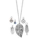 Mudd&reg; Long Owl, Leaf & Flower Interchangeable Charm Necklace Set, Women's, Multicolor