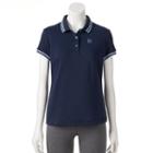 Women's Fila Sport&reg; Striped Trim Polo, Size: Xl, Blue (navy)