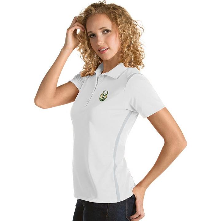 Women's Antigua Milwaukee Bucks Merit Desert Dry Polo, Size: Small, White Oth