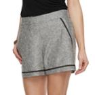 Women's Apt. 9&reg; Linen Blend Shorts, Size: 10, Black