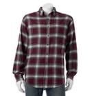 Men's Croft & Barrow&reg; Classic-fit Plaid Flannel Button-down Shirt, Size: Xl, Red