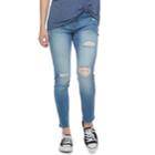 Juniors' So&reg; Ripped High-waisted Ankle Jeggings, Size: 11, Blue