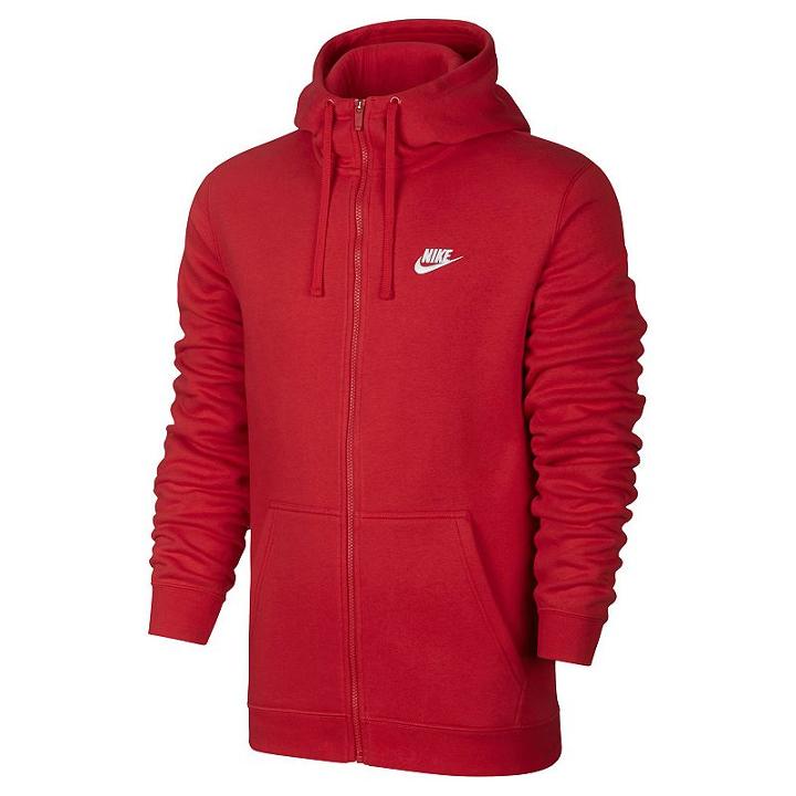 Men's Nike Club Fleece Hoodie, Size: Medium, Dark Pink