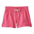 Girls 4-10 Jumping Beans&reg; Slubbed Cuff Shorts, Girl's, Size: 7, Med Pink
