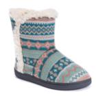 Women's Muk Luks Cheyenne Knit Boot Slippers, Size: Medium, Green