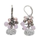 Simply Vera Vera Wang Nickel Free Pink Beaded Cluster Drop Earrings, Women's