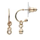 Lc Lauren Conrad Milgrain Drop Nickel Free Hoop Earrings, Women's, Gold