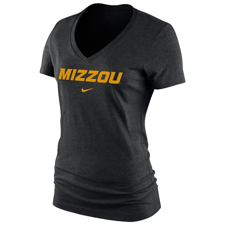 Women's Nike Missouri Tigers Arch Tee, Size: Large, Black