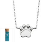 Sterling Silver Dog Paw Necklace, Women's, Grey