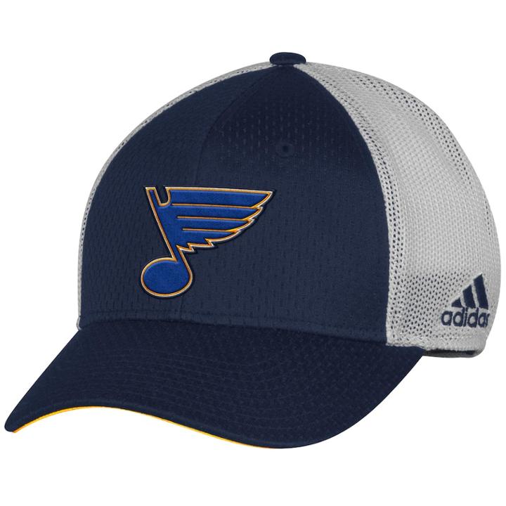 Adult Adidas St. Louis Blues Mesh-back Structured Flex-fit Cap, Men's, Size: L/xl, Multicolor