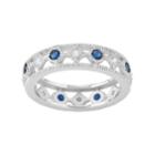 Journee Collection Sterling Silver Blue & White Cubic Zirconia Ring, Women's, Size: 8