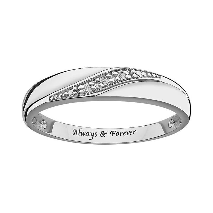 Sweet Sentiments Sterling Silver Diamond Accent Ring, Women's, Size: 9, Grey