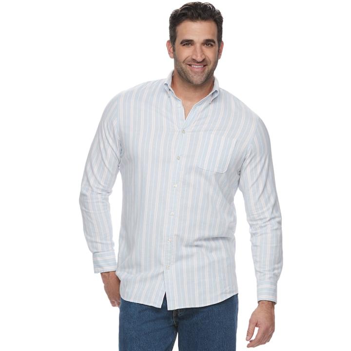 Big & Tall Sonoma Goods For Life&trade; Button-down Shirt, Men's, Size: 3xl Tall, Blue (navy)
