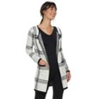 Women's Elle&trade; Print Open-front Long Cardigan Jacket, Size: Small, White