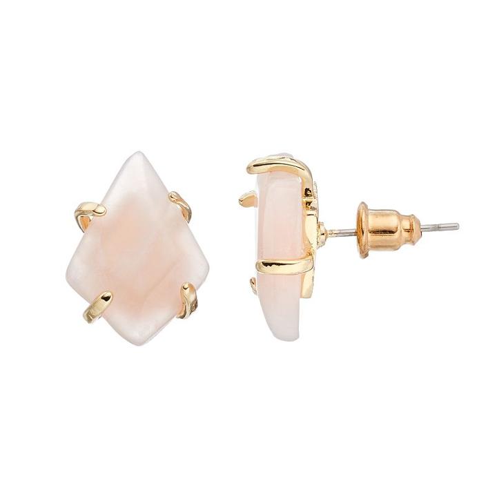 Loli Bijoux Breast Cancer Awareness Pink Stud Earrings, Women's