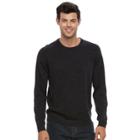 Men's Apt. 9&reg; Merino Wool-blend Crewneck Sweater, Size: Medium, Dark Grey