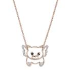 Sophie Miller 14k Rose Gold Over Silver Cubic Zirconia Pig Pendant, Women's, Size: 16, White