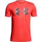 Boys 8-20 Under Armour Big Logo Tee, Size: Xl, Neon Coral Gray