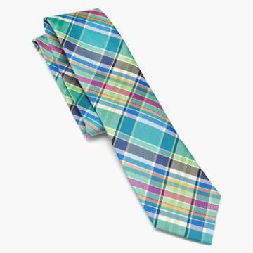 Croft & Barrow Madras Plaid Silk Tie - Men