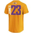 Men's Los Angeles Lakers Lebron James Name & Number Tee, Size: Xxl, Gold