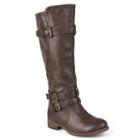 Journee Collection Bite Women's Tall Boots, Girl's, Size: 6.5, Brown