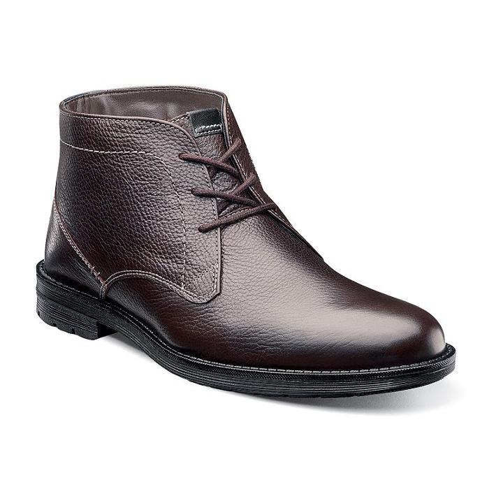Nunn Bush Dexter Men's Plain Toe Chukka Dress Boots, Size: Medium (9.5), Dark Brown