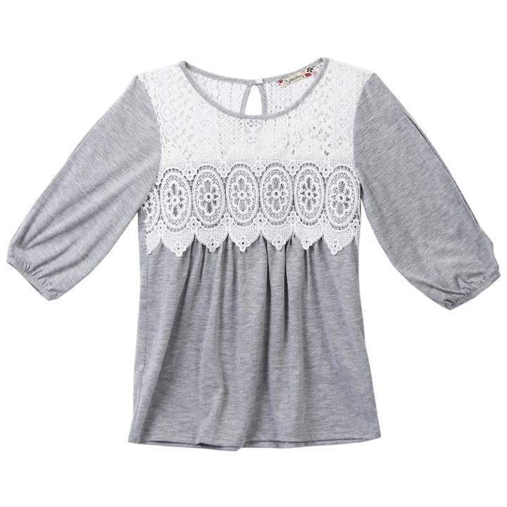 Girls 7-16 & Plus Size Speechless Lace Front Knit Top, Size: 18 1/2, Silver