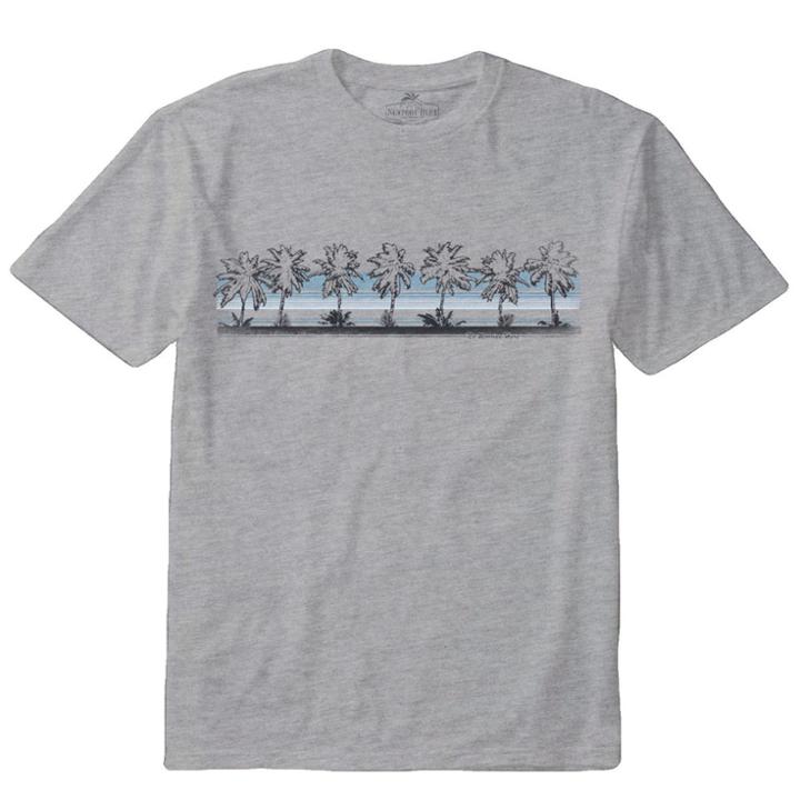 Men's Newport Blue Graphic Tee, Size: Large, Light Grey