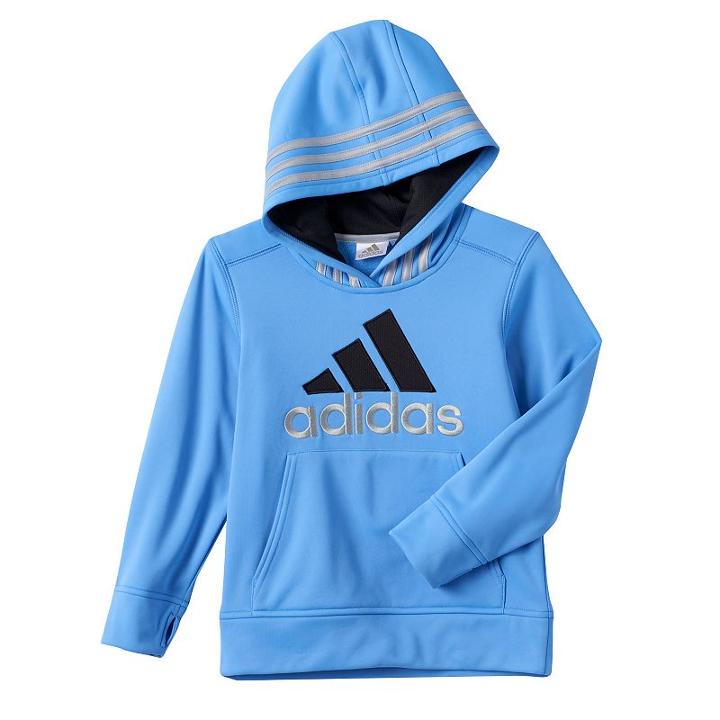 Boys 4-7x Adidas Striped Hoodie, Boy's, Size: 4, Brt Blue