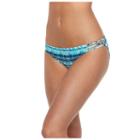 Mix And Match Geometric Strappy Scoop Bikini Bottoms, Size: Medium, Lt Green