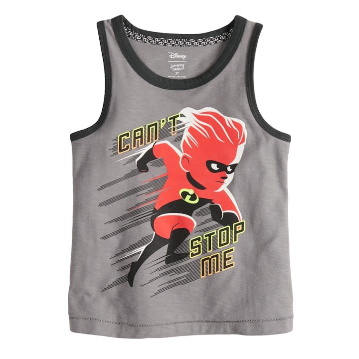 Disney / Pixar The Incredibles 2 Toddler Boy Can't Stop Me Dash Ringer Tank Top By Jumping Beans&reg;, Size: 2t, Dark Grey