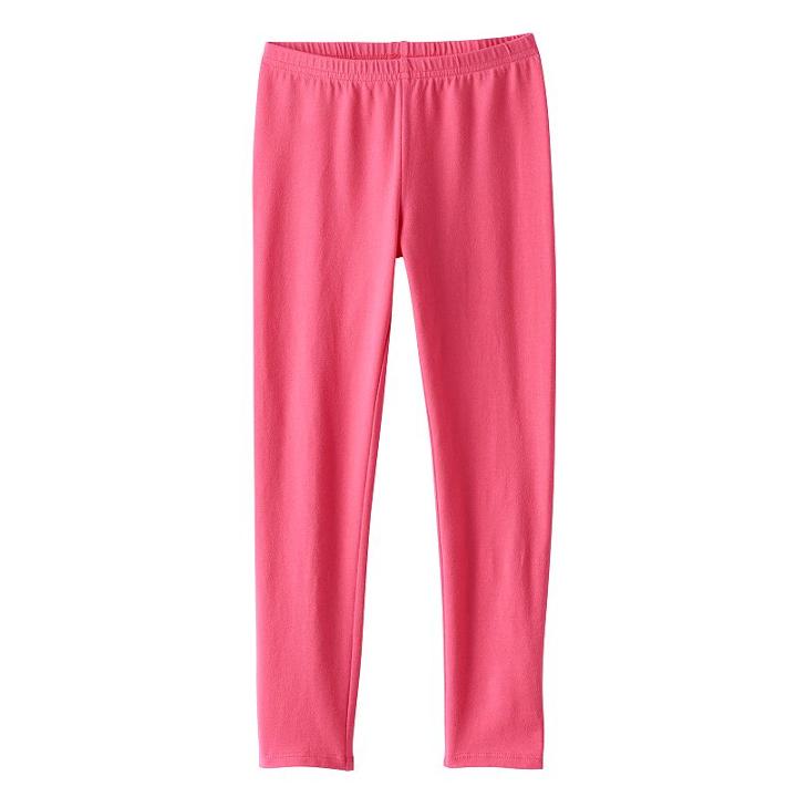 Girls 4-10 Jumping Beans&reg; Long Solid Leggings, Girl's, Size: 4, Pink