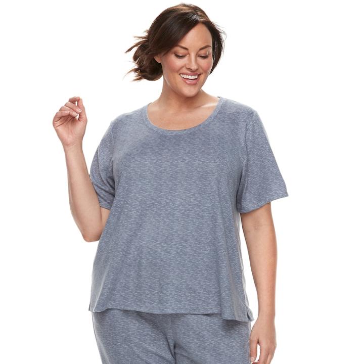 Plus Size Croft & Barrow&reg; Crewneck Tee, Women's, Size: 2xl, Med Grey