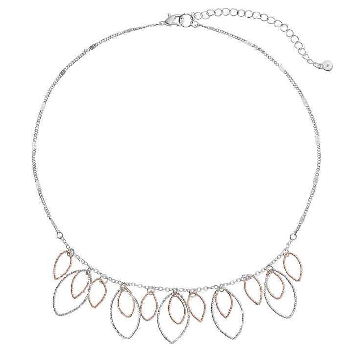 Lc Lauren Conrad Two Tone Marquise Necklace, Women's, Multicolor
