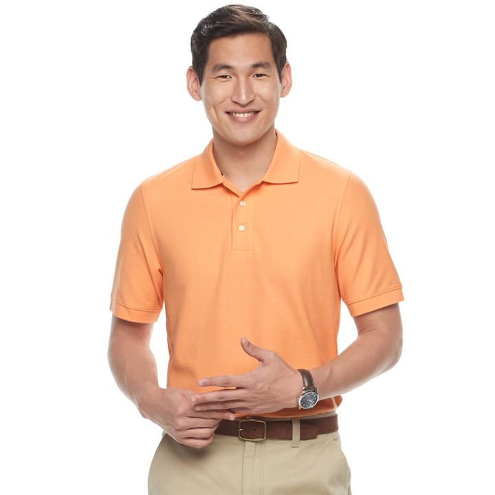 Men's Croft & Barrow&reg; Pique Performance Polo, Size: Xxl, Brt Orange