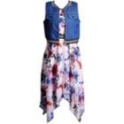 Girls 7-16 Emily West Watercolor Floral Dress & Varsity Vest, Size: 14, Multi