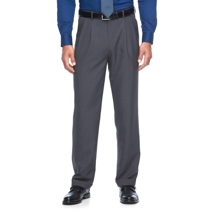 Men's Croft & Barrow&reg; True Comfort Classic-fit Opticool Pleated Dress Pants, Size: 40x30, Med Grey