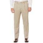 Men's Savane Ultimate Straight-fit Performance Pleated Chino Pants, Size: 36x30, Med Beige