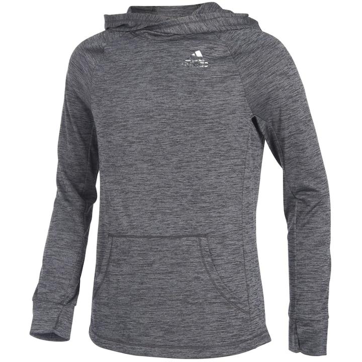 Girls 7-16 Adidas Climalite Space Dyed Melange Hoodie Sweatshirt, Size: Large, Oxford