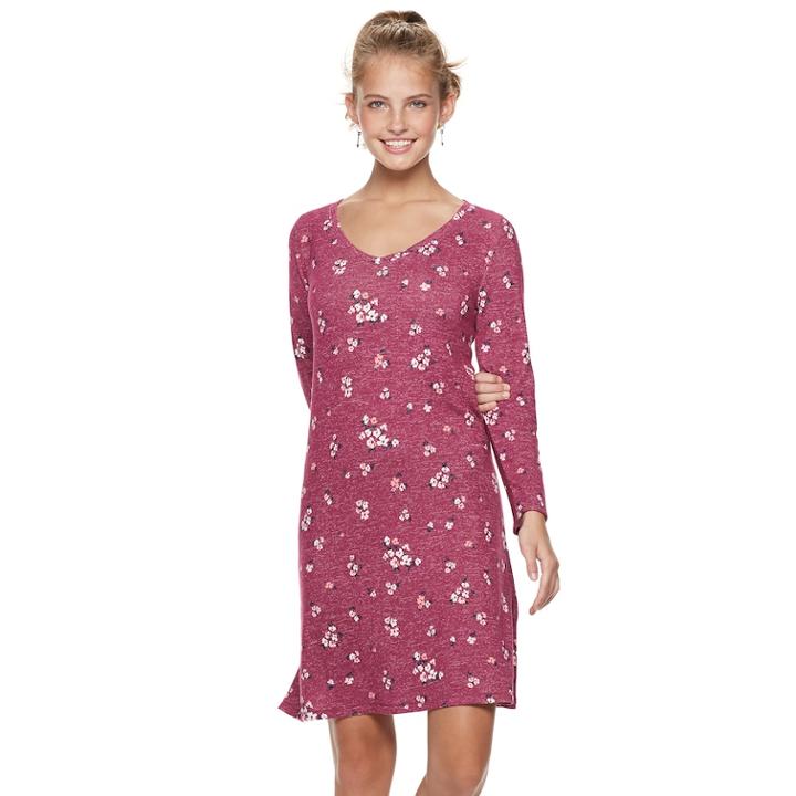 Juniors' So® Floral Print Sheath Dress, Teens, Size: Xl, Dark Pink