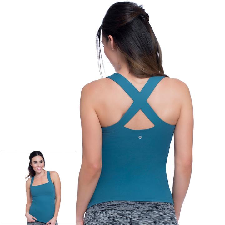 Women's Soybu Alecia Racerback Yoga Tank, Size: Xl, Blue (navy)