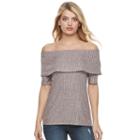 Women's Juicy Couture Marled Off-the-shoulder Top, Size: Xl, Pink