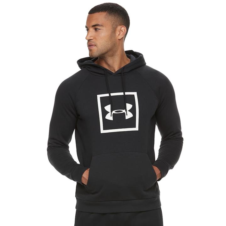 Men's Under Armour Rival Fleece Logo Hoodie, Size: Small, Black
